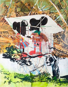 o.T. aus „Alm Alb Pacific”, 2014, 270 x 210 cm, Mischtechnik auf Leinwand