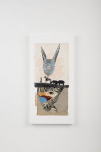 o.T. aus „Petrichor”, 2017, 60 x 30 cm, Mischtechnik & Collage auf Leinwand