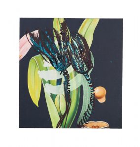 o.T. aus „Petrichor – Deep Sea”, 2017, 43 x 40 cm, Mischtechnik auf Siebdruck