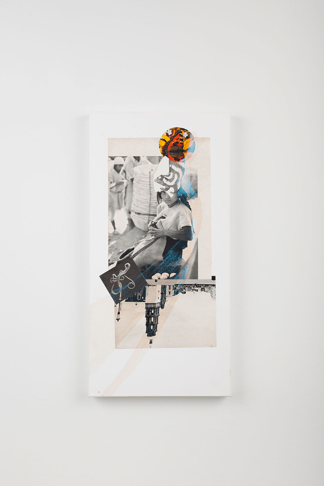 o.T. aus „Petrichor”, 2017, 60 x 30 cm, Mischtechnik & Collage auf Leinwand