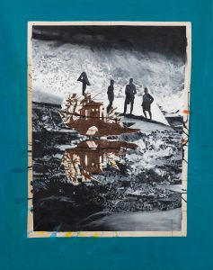o.T. aus „Wenig Zeit zwischen zwei Fingern”, 2013, 240 x 190 cm, Mischtechnik auf Leinwand